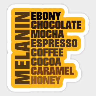 Melanin Shades of Brown Sticker